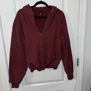 SKIMS Fleece Zip Up Sweater